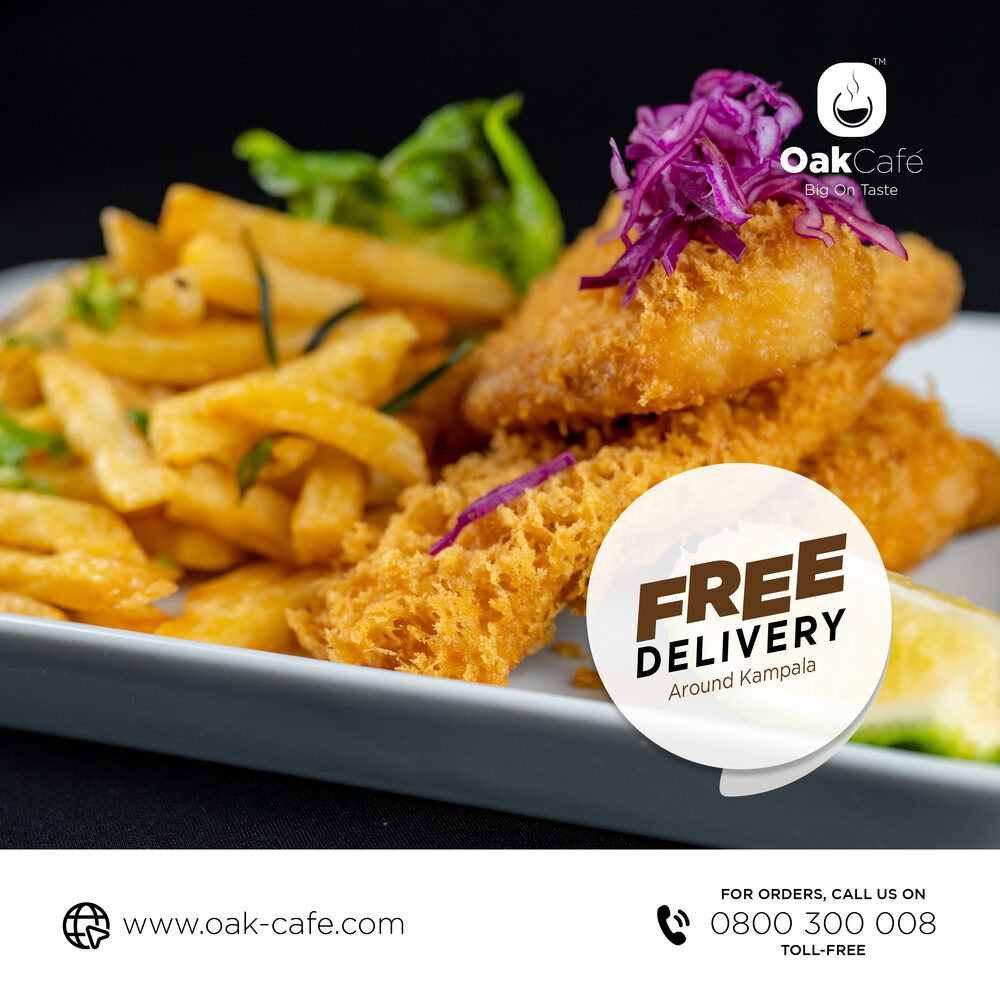 Oak Cafe social post: Free delivery campaign