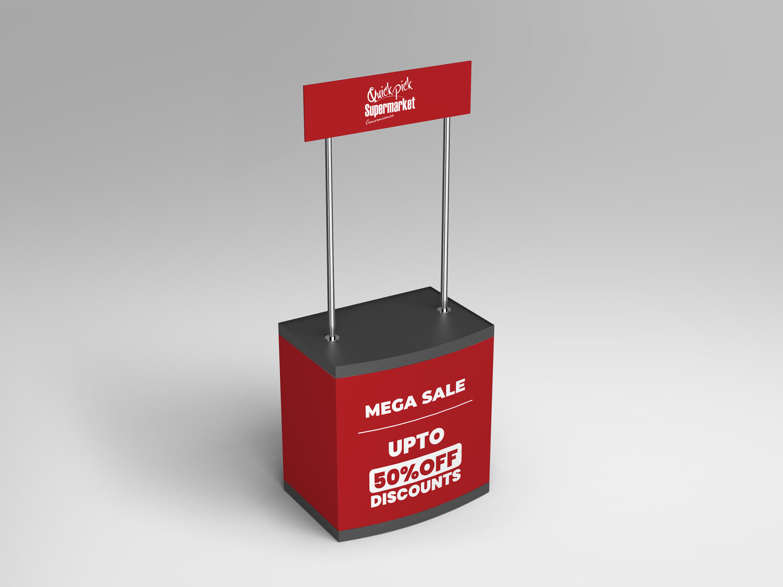 Quick Pick promo stand
