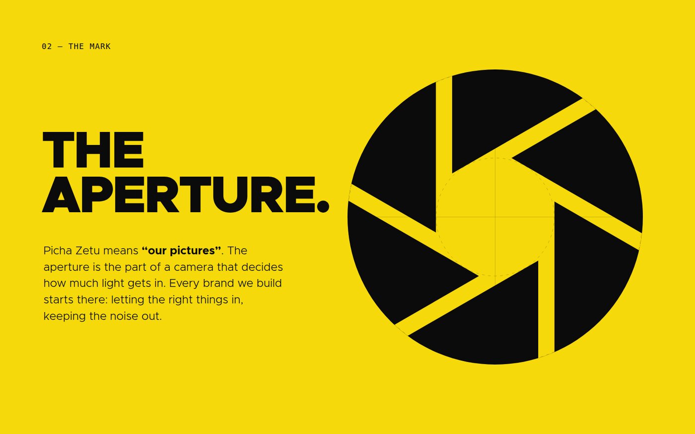 The aperture mark